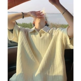 Летняя футболка polo для отдыха, в американском стиле, короткий рукав, изысканный стиль