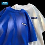 Tide, трендовая футболка с коротким рукавом для отдыха, свободный крой, оверсайз, круглый воротник