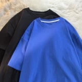 Белая спортивная брендовая однотонная трендовая футболка с коротким рукавом для влюбленных, оверсайз