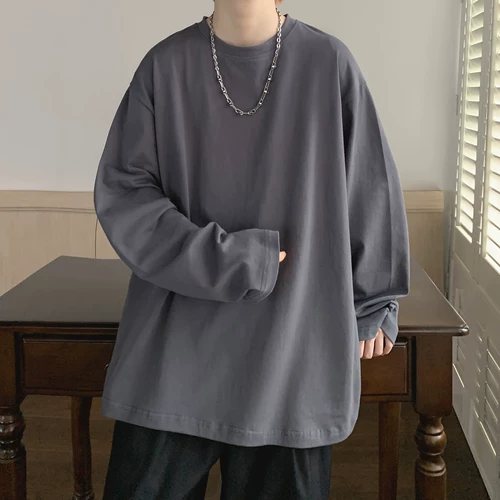 Tide, футболка, осенний цветной хлопковый лонгслив для отдыха, оверсайз