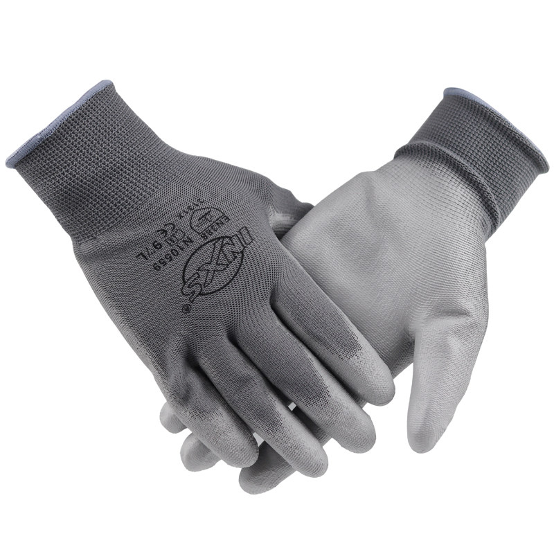 Saidite N10559 nylon PU coated with palm-coated labor protective work gloves Hardware assembly abrasion-proof and breathable thin