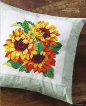 Cross-stitch electronic drawing redraw file Cross Stitch Gold 110 pillow-Sunflower