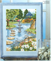 Cross Stitch electronic drawing redraw file Cross Stitch Gold 73 Landscape-Water Garden
