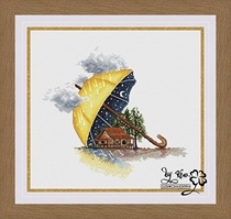 Cross-stitch electronic drawing PDF file XSD redraw source file 507 Under the Umbrella