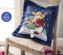 Cross Stitch Electronic Drawing Redraw File Cross Stitch Gold 142 Cartoon-Snowman Pillow