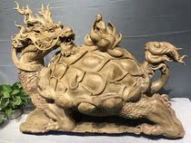 Jin Sinan Wood root carving wood carving Dragon tortoise on the ancient beast town house evil living room porch decoration art opening ceremony