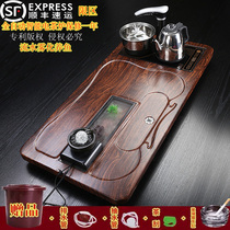 Tea set Household one-piece kung fu purple sand ceramic automatic four-in-one induction cooker Tea ceremony solid wood tea tray