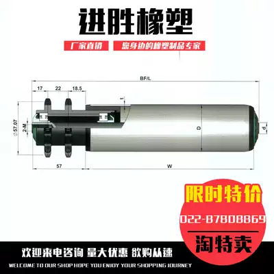 3224 series plastic steel single double chain accumulation roller internal thread