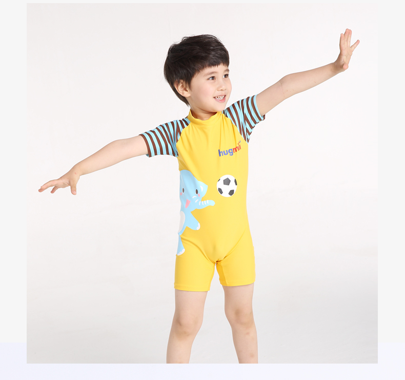 Áo tắm trẻ em Hugmii dính liền với bé trai bé gái bé gái và bé gái 1-12 tuổi hoạt hình áo tắm dễ thương - Bộ đồ bơi của Kid đồ bơi cho be gái 13 tuổi