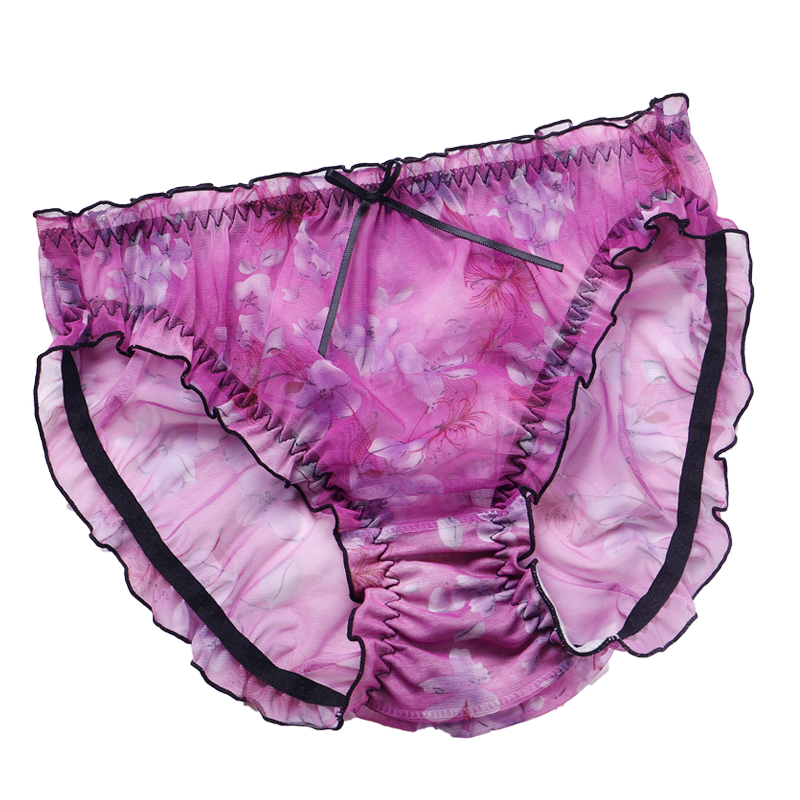 quần lót ren gợi cảm trong chất béo kích thước vòng eo lớn MM200 kg hoàn toàn thoải mái lưới bông ròng womens quần tam giác đầu trong suốt.
