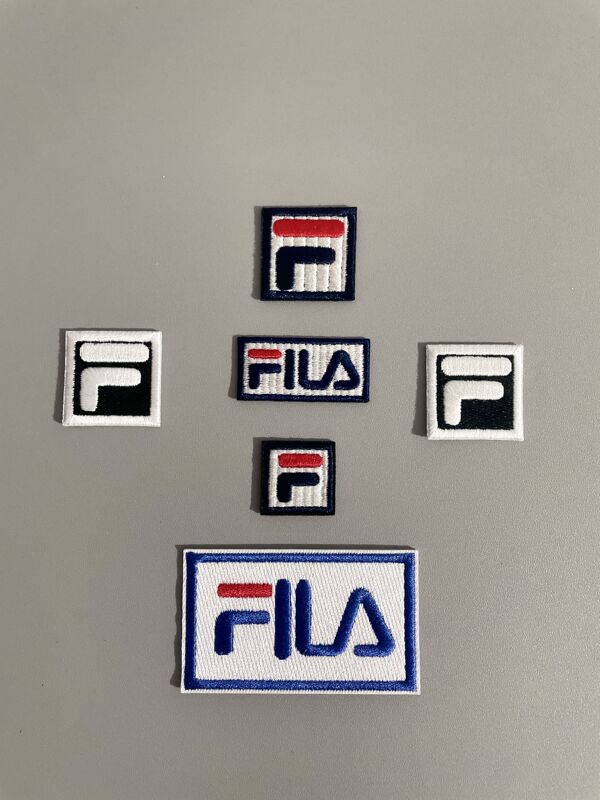 Embroidered Fila Fabric Patches for Repairing T-Shirts, Clothes, and down Jackets; Can Be Sewn or Ironed on Embroidered Fila Fabric Patches for Repairing T-Shirts, Clothes, and down Jackets; Can Be Sewn or Ironed on