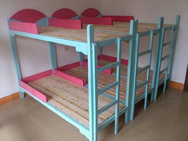 Elementary school students' afternoon bed solid wood bed bunk bed trustee bed high and low bed sheet double dormitory bed bunk