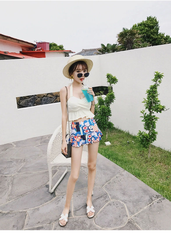 Áo tắm nữ dễ thương Nhật Bản suối nước nóng nhỏ 2018 sinh viên mới cô gái nhỏ tươi mới chia áo tắm gợi cảm - Bộ đồ bơi hai mảnh