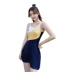 Bộ đồ tắm suối nước nóng 2019 mới chuyên nghiệp đồ bơi nữ bảo thủ dính liền với áo tắm che kín bụng là học sinh mùa đông gầy - Bộ đồ bơi One Piece đồ bơi nữ liền thân Bộ đồ bơi One Piece