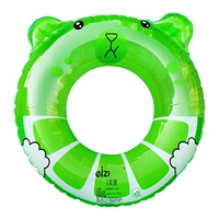 Зеленый плавательный круг, с медвежатами