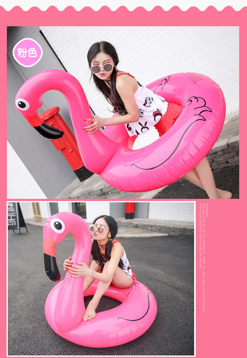 Mới Flamingo vòng bơi ghế bơm hơi người lớn đồ chơi nước bơm hơi nổi phim hoạt hình tăng đỏ bơi phù hợp phao bơi người lớn