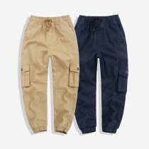 Childrens trousers 2022 Spring loaded boy pure cotton tooling long pants CUHK boy pants boy tooling long pants pure cotton