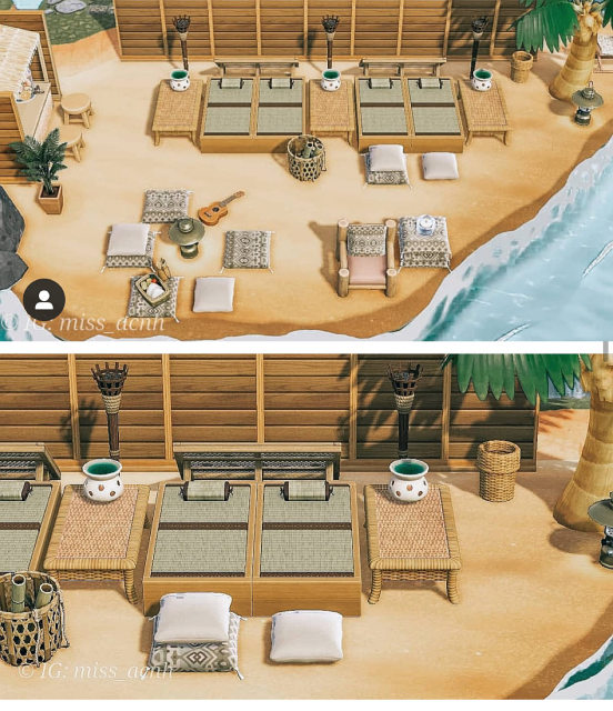 114 Animal Crossing Island Design Japanese Seaside Spa Japanese Style Outdoor Props Dongsen Animal Crossing Friends Club