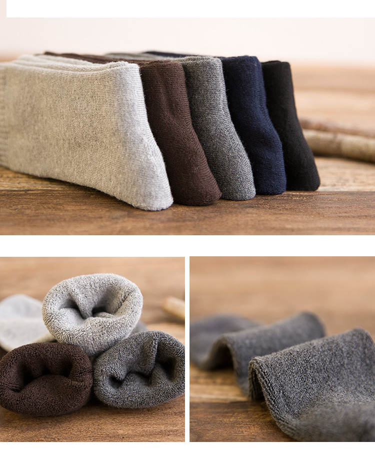Vớ nữ mùa đông dày cộng với tất cashmere Hàn Quốc siêu dày vớ ấm nam cao vớ cotton vớ vớ len vớ khử mùi chống trượt