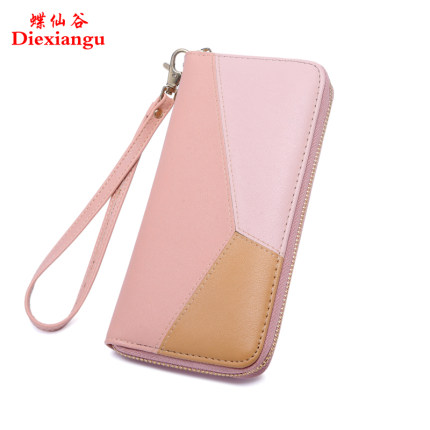 蝶仙谷2018新款韩版女钱包长款拉链钱包女式手拿钱夹手机零钱包