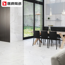Eagle brand soft light brick marble texture tile non-slip floor tile 800x800 simple 50 ° soft light brick River snow