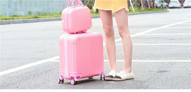 Hành lý nữ nhỏ 18 inch nhỏ tươi phiên bản Hàn Quốc của túi đựng mỹ phẩm dễ thương cho mẹ. vali xách tay