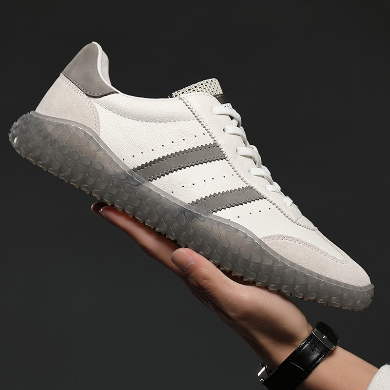 Pilot leather soft bottom leather shoes 2020 season new white jelly bottom tide shoes men's sports all-match sneakers