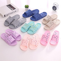 W summer bathroom cartoon cute bunny sandals for men and women plastic home indoor toes sandals