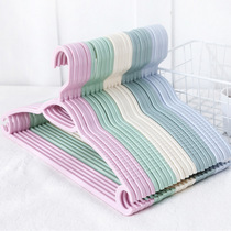 W European wide shoulder seamless clothes rack household adult clothes rack clothes rack plastic non-slip drying clothes brace coat hanging