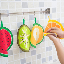 Youzhiju cartoon fruit pattern hand towel Kitchen absorbent rag Hand towel Hand towel Towel Childrens handkerchief