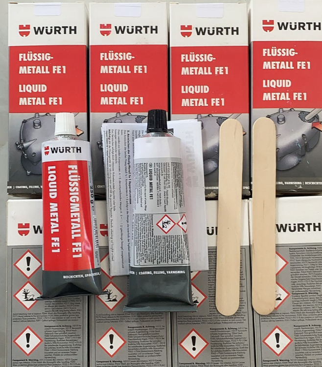 Germany WURTH liquid metal AB glue FE1-500G Steel putty repair glue 893449 spot