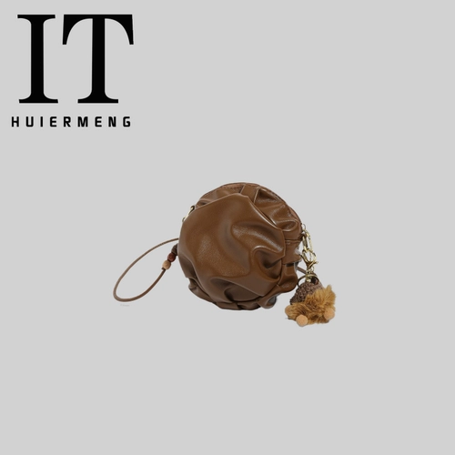 Это. Huiermeng Girls Hat Small Bags Женские 2025 Новая летняя плиссированная облачная сумка модная одноруба