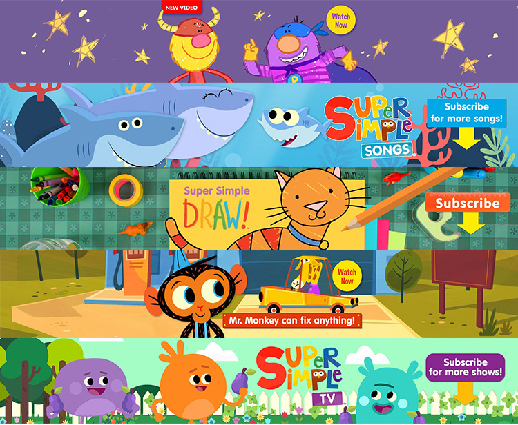 super simple儿童谣songs磨耳朵song英语启蒙sss幼儿歌曲 songs sss learning幼儿童少儿英语启蒙课程-天天素材网