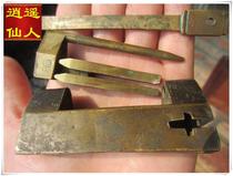  (Xiaoyao fairy)Qing Dynasty good copper lock with key◆Never old package return