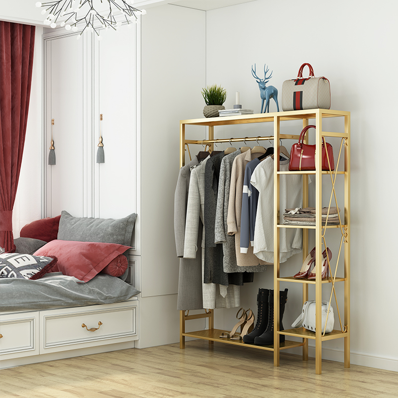 New house hanging hanger ground floor bedroom net red creative clothes hat rack Home shelve cabinet minimalist Hyundai