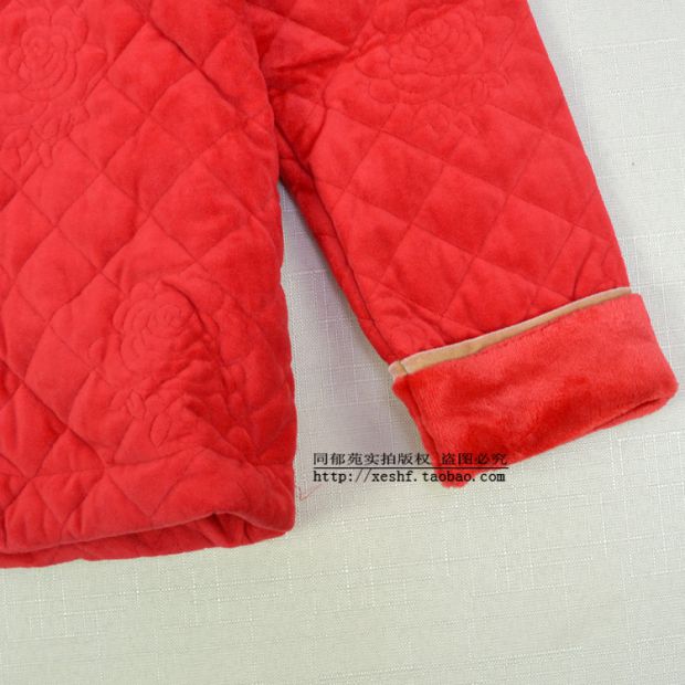 Fenteng đồ ngủ mùa thu và mùa đông phụ nữ mỏng quilted đỏ lễ kỷ niệm đám cưới lễ hội dịch vụ nhà 8745958 quần áo ngủ nữ mùa hè