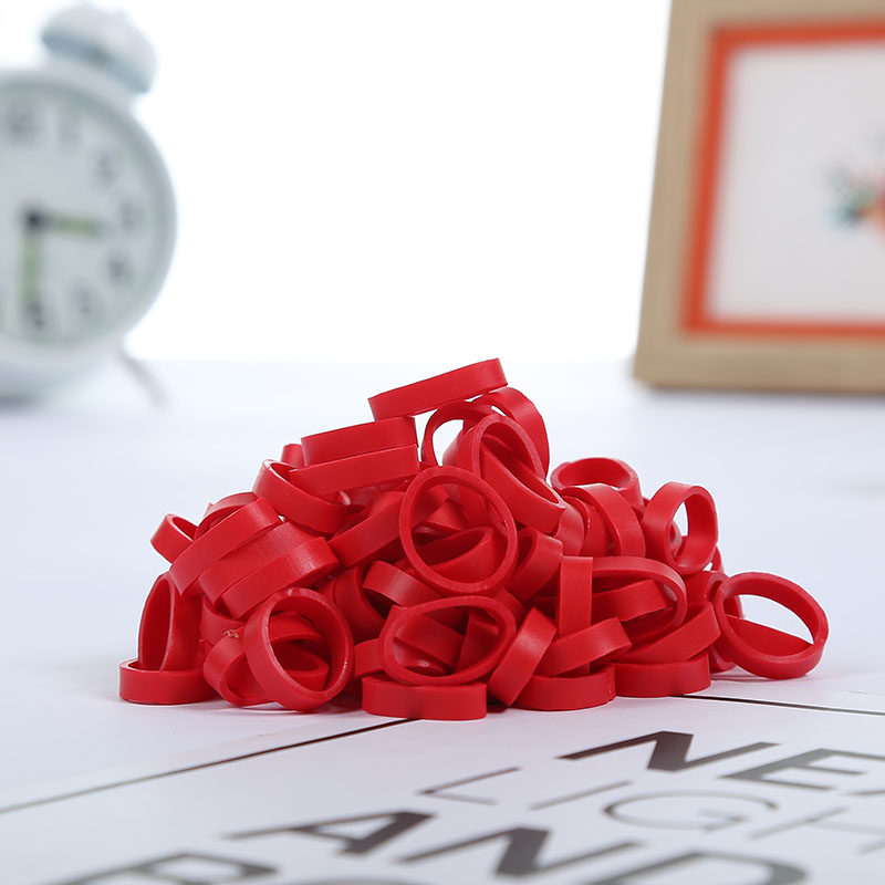 Special red plastic rubber band for bundling vegetables, leather band rubber ring diameter 2 cm folded in half 3 cm affordable and easy to use