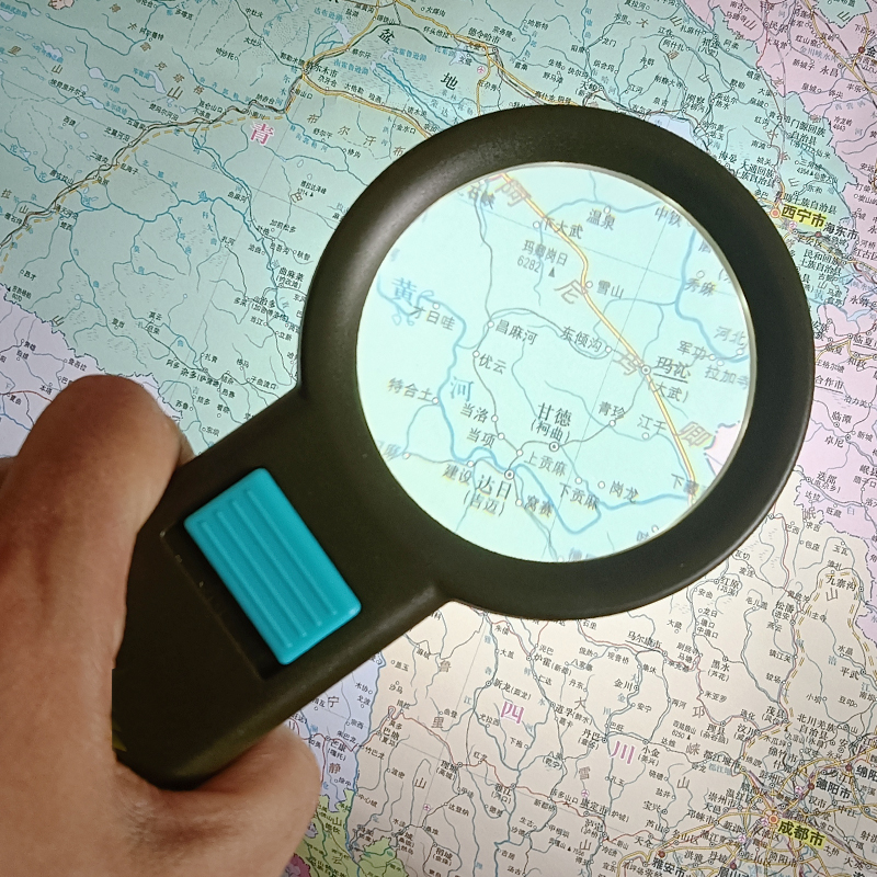 5 times magnifying glass 70mm optical glass lenses with ring LED light Distance suitable for reading to report identification Appreciation
