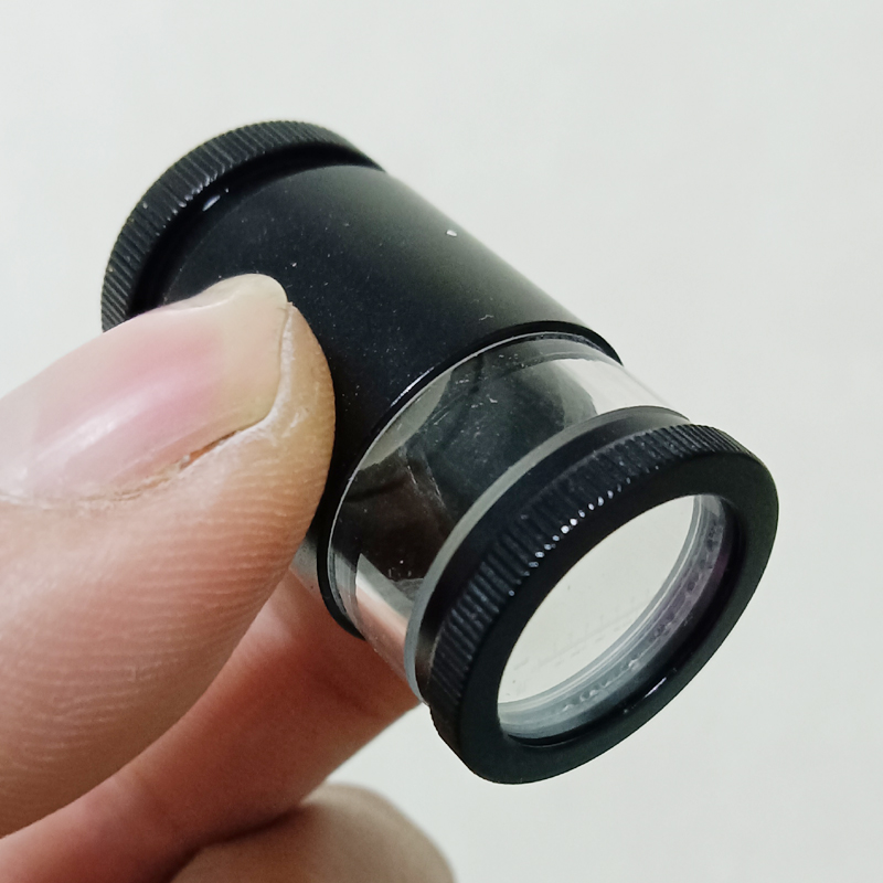 10-fold Magnifier Diamond Gauge with scale 0 1 mm Libra measuring length focal length Good