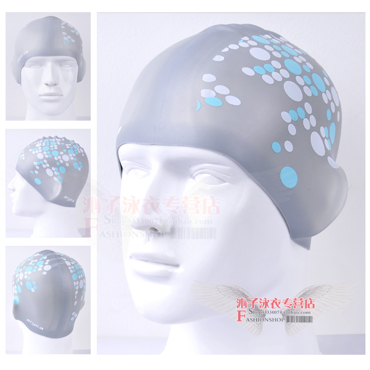 9,9 nhân dân tệ vận chuyển Alice Jia silicone bóng điểm mũ bơi nam Nói chung không thấm nước thoáng khí mũ bơi mũ bơi giá rẻ