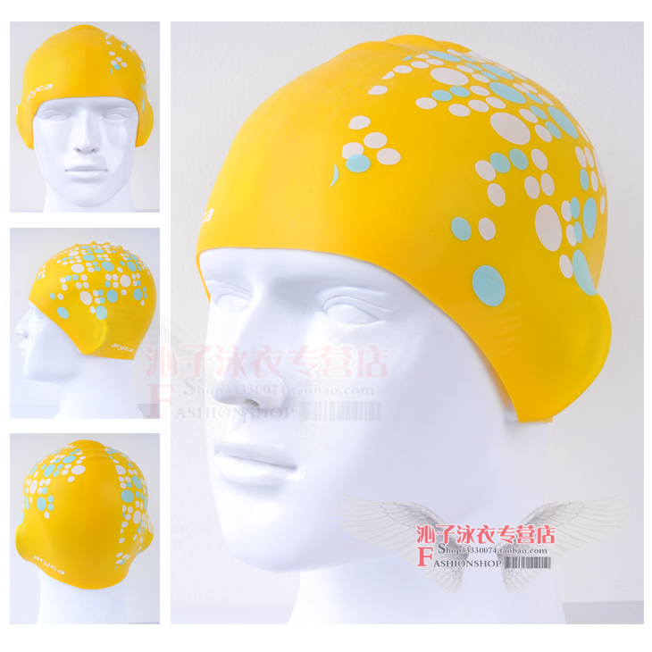 9,9 nhân dân tệ vận chuyển Alice Jia silicone bóng điểm mũ bơi nam Nói chung không thấm nước thoáng khí mũ bơi mũ bơi giá rẻ