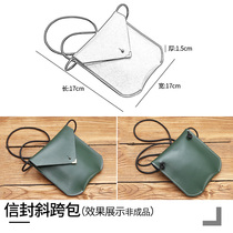 Kraft Paper Edition 063 Envelope shoulder bag Handmade Leather Tools Cowhide Wallet Bag Leather diy Drawing