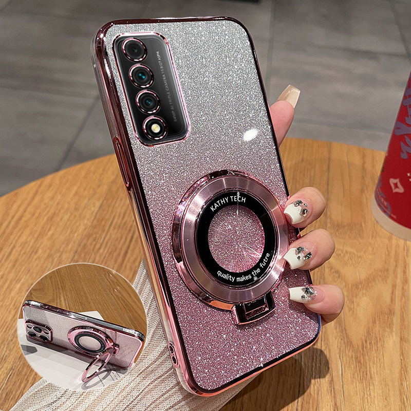 Huawei Maimang 10 glitter transparent protective case with stand