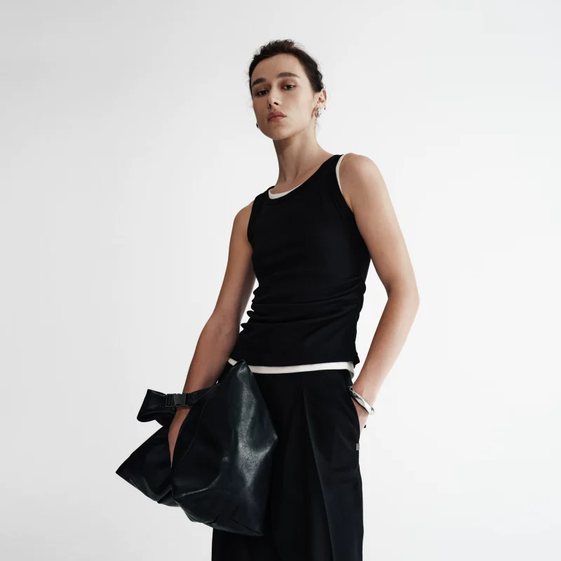 INJOYLIFE готовый к носке комплект из ткани Tencel с плисированной жилеткой, новый минималистичный стиль, без рукавов, топ-сабля suspender
