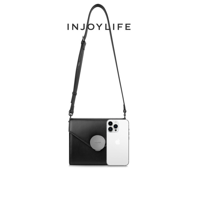 ກະເປົາ INJOYLIFE trendy texture popular crossbody bag retro small square bag twist shoulder bag women niche bag