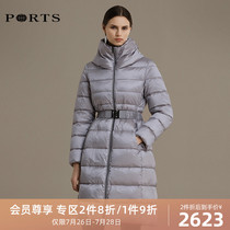 PORTS womens simple shape stand-up collar slim white goose down down jacket LA9U010GZN001