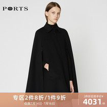 PORTS Womens spring new cape loose wool coat cape LA9C041GZW005