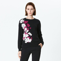 PORTS Baozi autumn and winter contrast flowers womens pullover sweater LB9K456JKW001