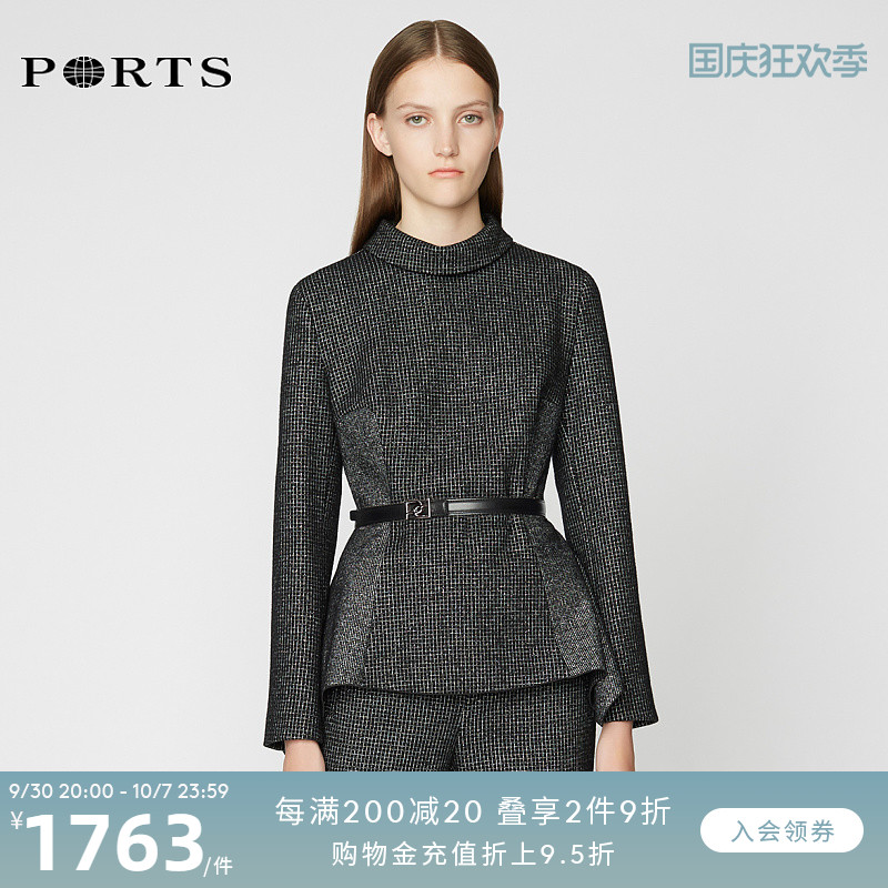 PORTS Baozi autumn and winter women's simple half turtleneck knitted top LA9N025GCF005