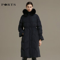 PORTS womens simple wool collar waist down jacket ALN9U009JZP014